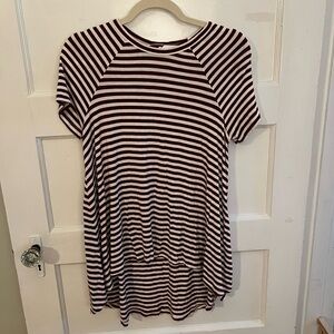 Zimmerman Striped Burgundy and White high low Top